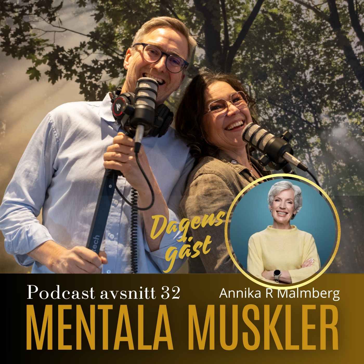 Annika R. Malmberg i samtal med Jonas och Mona i Mentala Muskler-podden om kommunikation, relationer och självförtroende.